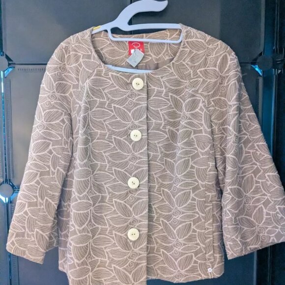 Women Oscar de la Renta Blazer Linen size 4 - Picture 1 of 3